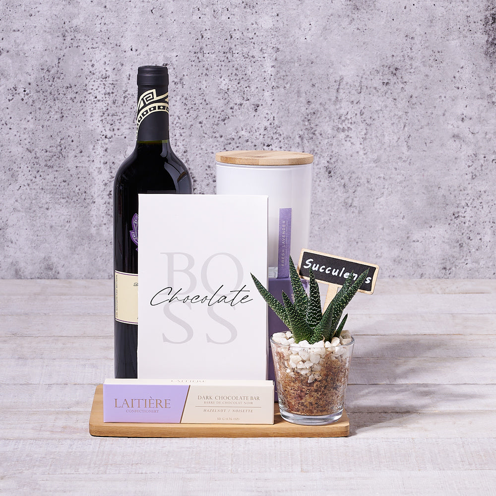 Garden Poise Wine &amp; Chocolate Gift Board, wine gift baskets, gourmet gift baskets, gift baskets