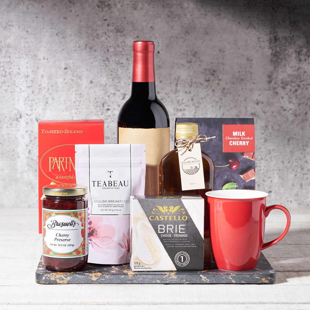 Vermilion Coast Wine & Cheese Board, Wine Gift Baskets, Gourmet Gift Baskets, Canada Delivery