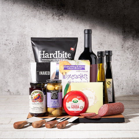 Rich & Savoury Delicatessen Gift Basket, Gourmet Gift Baskets, Wine Gift Baskets, Canada Delivery