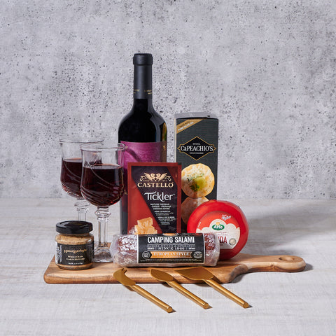 Wooden Cheese Board & Wine Gift Set, gourmet gift, gourmet, wine gift, wine, cheeseboard gift, cheeseboard, cheese gift, cheese