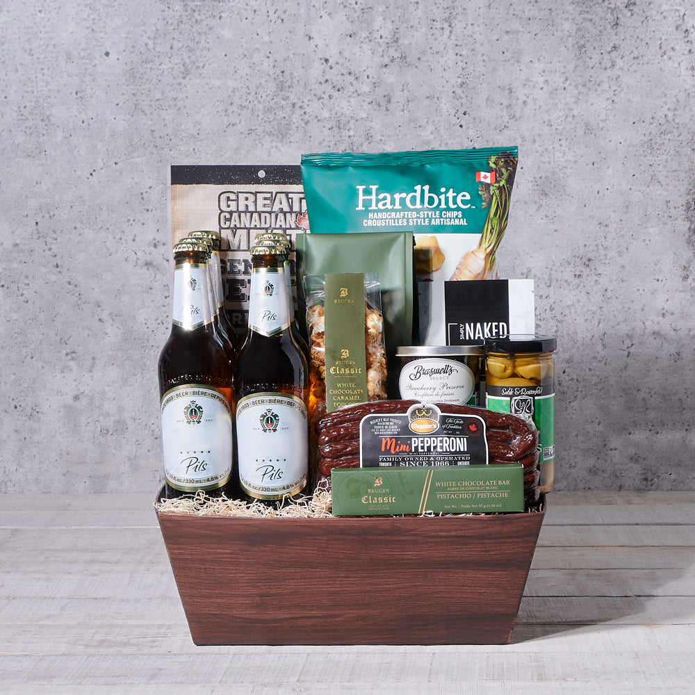 Beer & Snacking Gift Crate, gourmet gift, gourmet, beer gift, beer, snack gift, snack