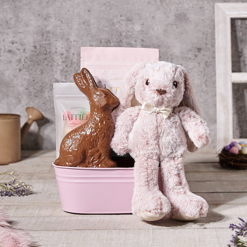 Baby Bunny Easter Sweets Basket, easter gift, easter, chocolate gift, chocolate, gourmet gift, gourmet, plush gift, plush