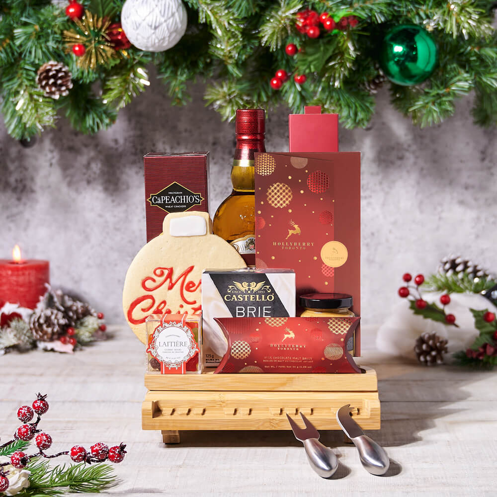 Christmas Delights &amp; Spirits Gift Set, christmas gift, christmas, holiday gift, holiday, gourmet gift, gourmet, liquor gift, liquor