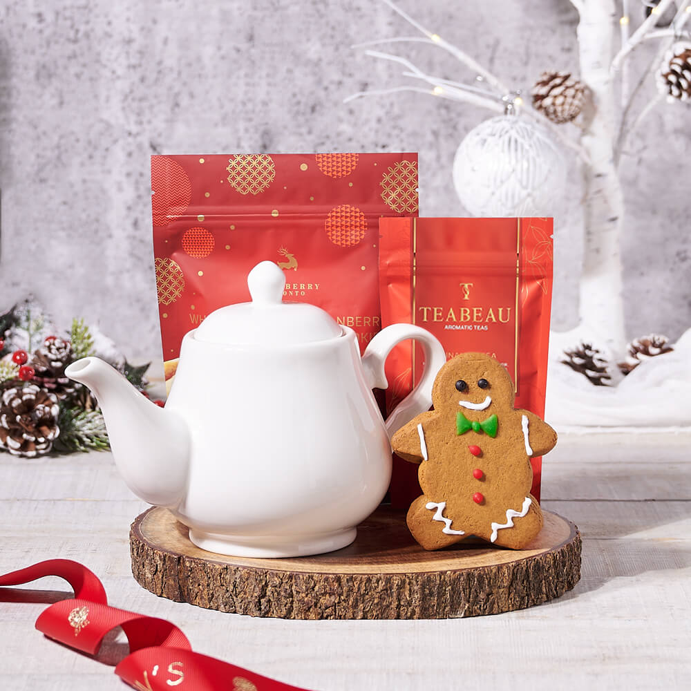 Christmas Tea Time Gift Set, christmas gift basket, christmas gift, christmas, holiday gift, holiday, holiday gift basket, tea gift, tea gift basket, tea