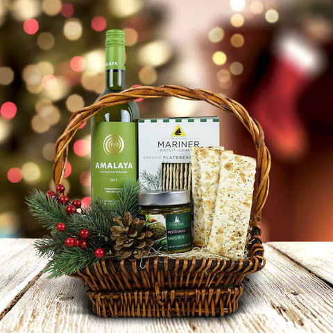 Christmas Crackers & Wine Gift