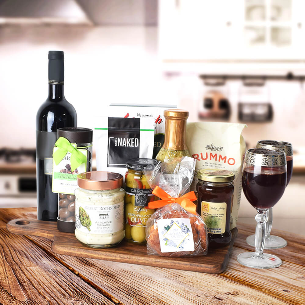 Kosher Food & Wine Gift Set Kosher Gift Baskets