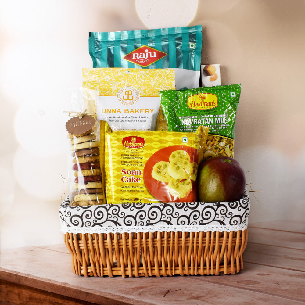 JOYS OF DIWALI GIFT BASKET, Diwali gift basket, Diwali hampers, gourmet gift baskets, corporate Diwali gifts
