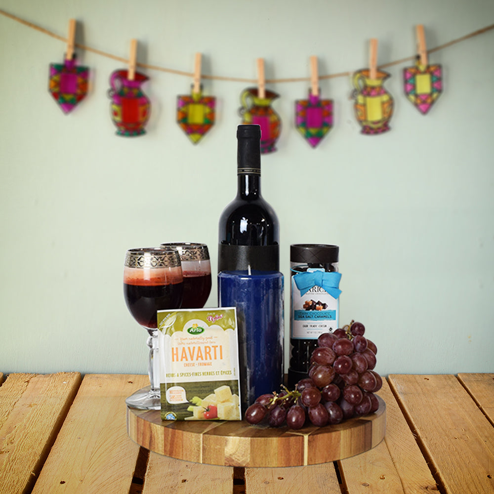 Kosher Wine & Cheese Basket wine gift baskets