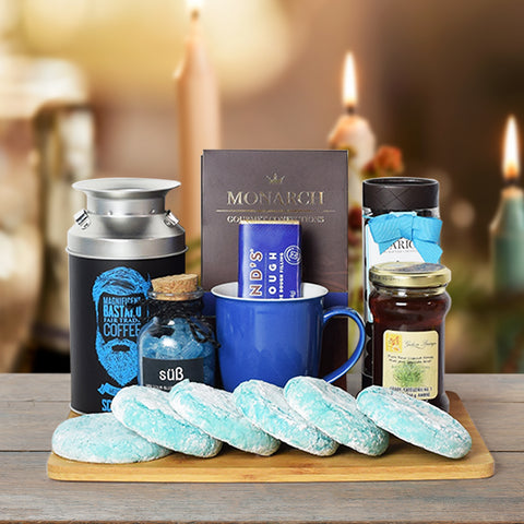 Kosher Coffee & Cookies Gift Basket, Hanukkah gift baskets, gourmet gift baskets