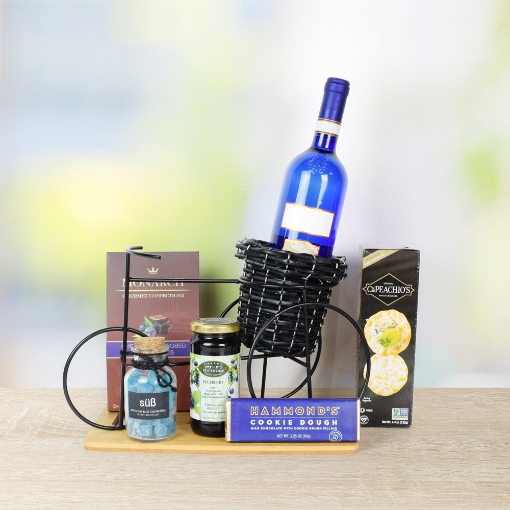 Kosher Wine Cart, wine gift baskets, kosher gift baskets, gourmet gift baskets, gift baskets, Jewish holiday gift baskets, Purim gift baskets, Shabbat gift baskets, Passover gift baskets