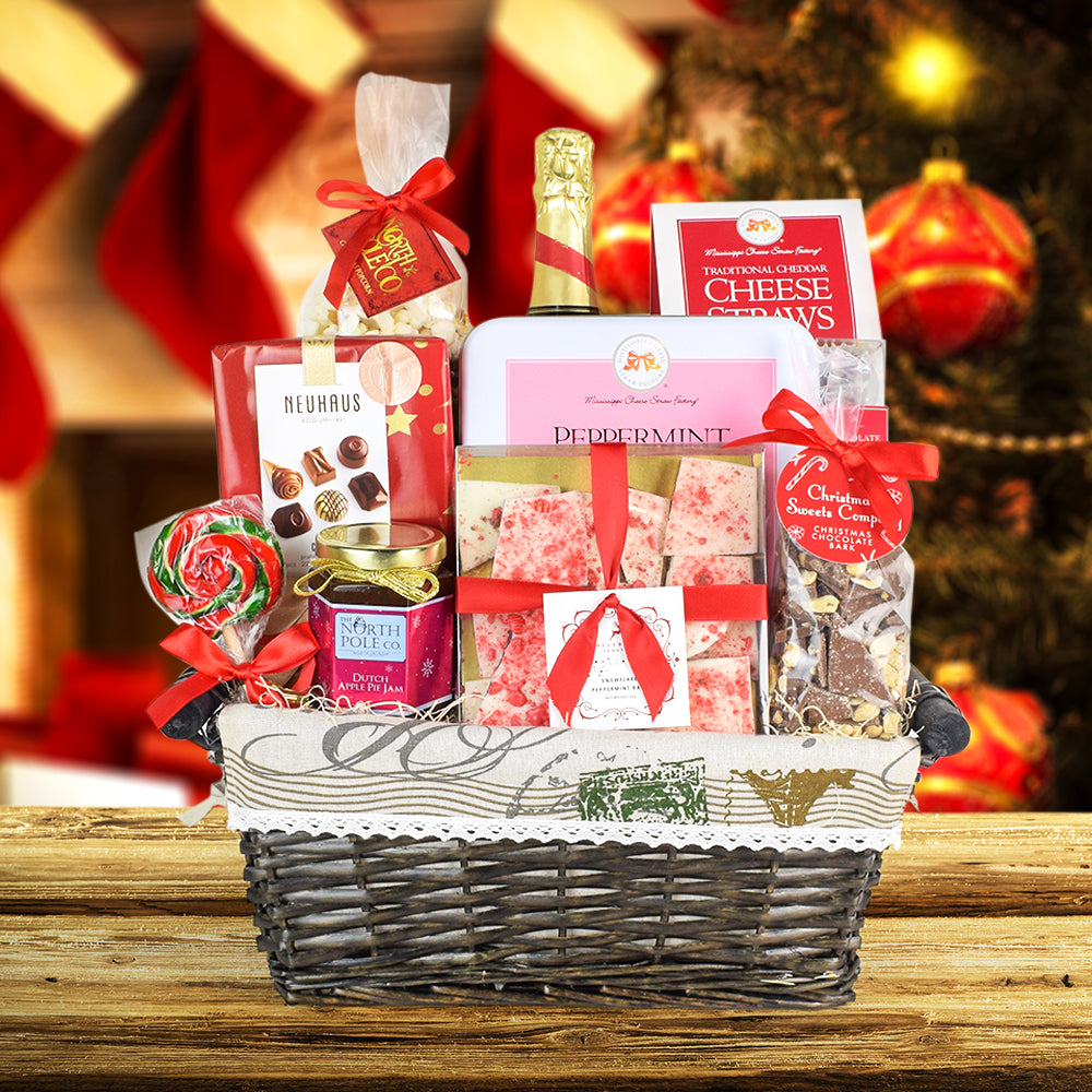 Bistro de Paris Champagne Gift Basket, wine gift baskets, Christmas gift baskets