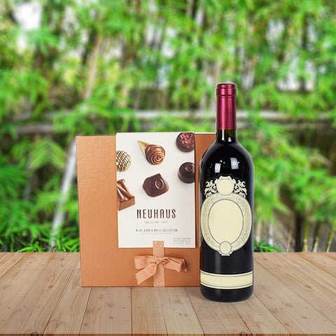 Wine & Chocolates – Magnifique!, wine gift baskets, Christmas gift baskets