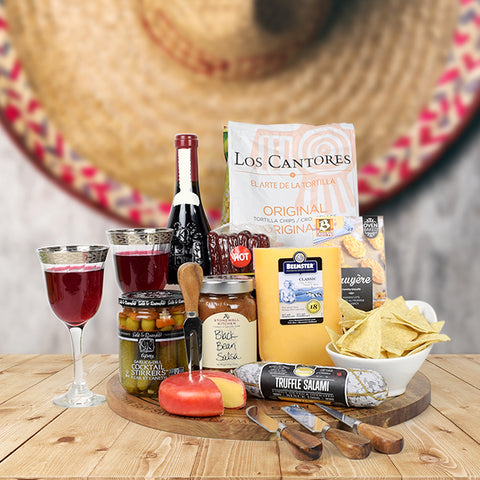 Hot & Cheesy Cinco De Mayo Basket, wine gift baskets, gourmet gift baskets, Cinco De Mayo gift baskets