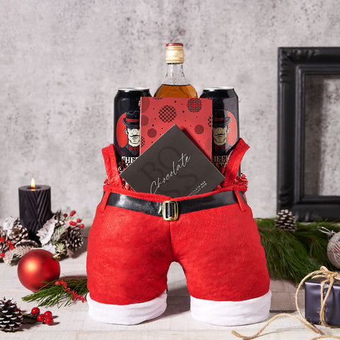 Merry Christmas Craft Beer & Liquor Gift Set, Christmas gift baskets, beer gift baskets, liquor gift baskets, chocolate gift baskets