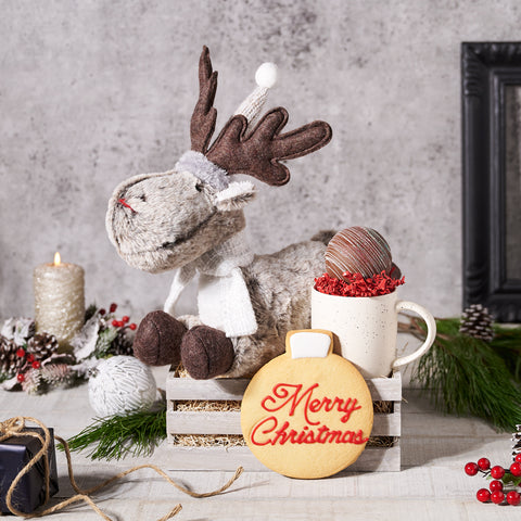 Merry Reindeer Gift Crate, Christmas gift baskets USA Delivery