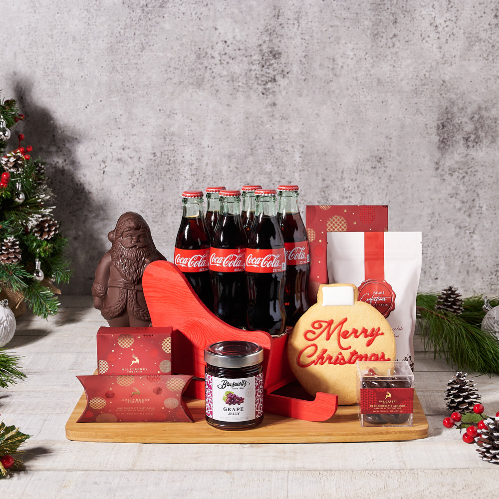 The Enchanted Holiday Sweets Sleigh, Christmas gift baskets