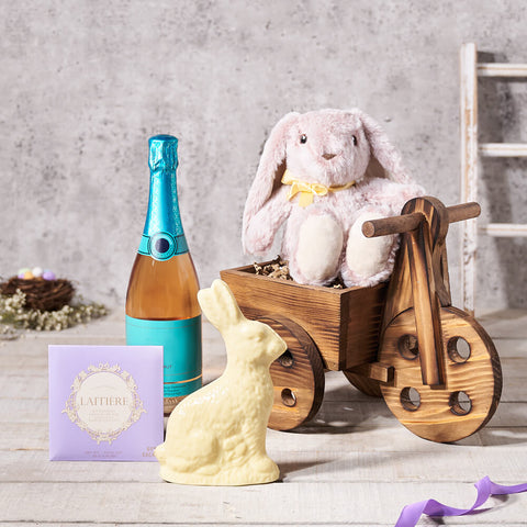 Easter Champagne & Bunny Cart, easter gift, easter, champagne gift, champagne, sparkling wine gift, sparkling wine, chocolate gift, chocolate, gourmet gift, gourmet