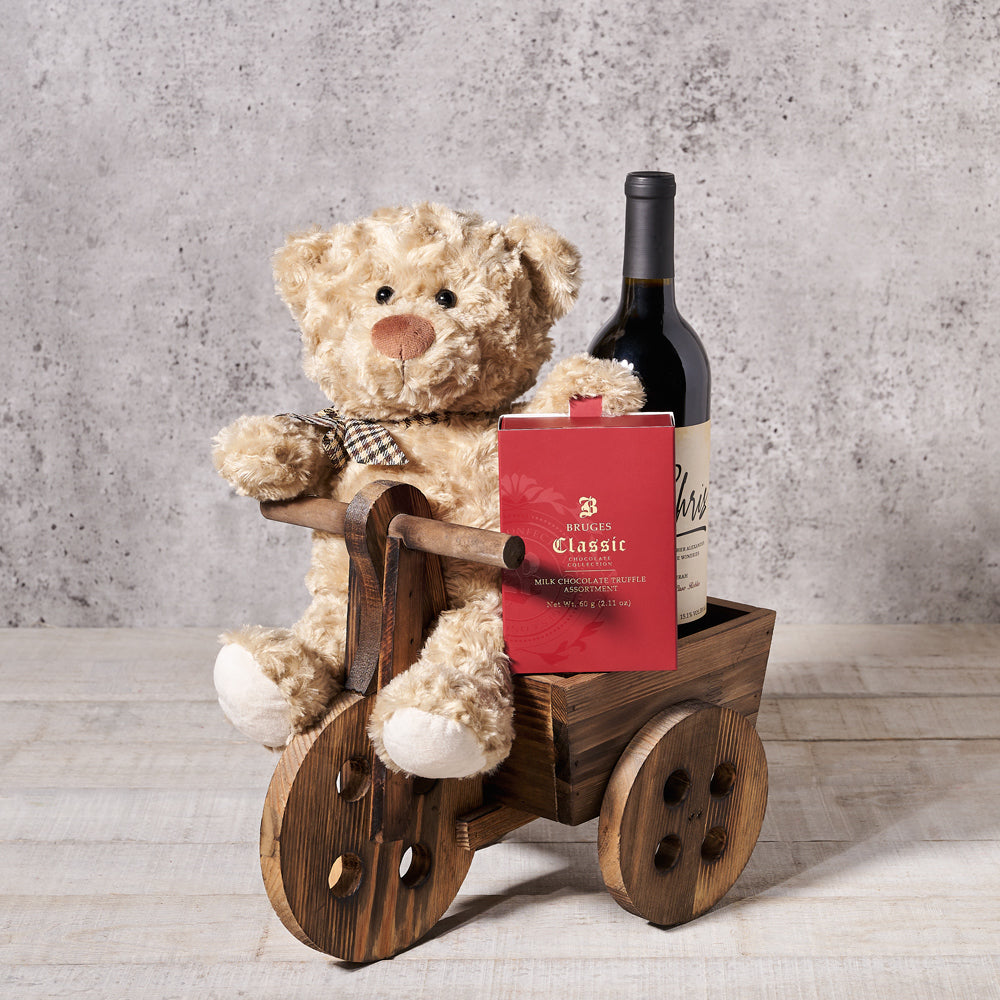 The Sweet Ride Wine &amp; Chocolate Gift Cart, Valentine's Day gifts, wine gifts, chocolate gifts