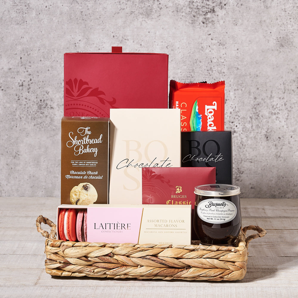 The Chocolate Celebration Gourmet Gift Basket, Valentine's Day gifts, chocolate gifts