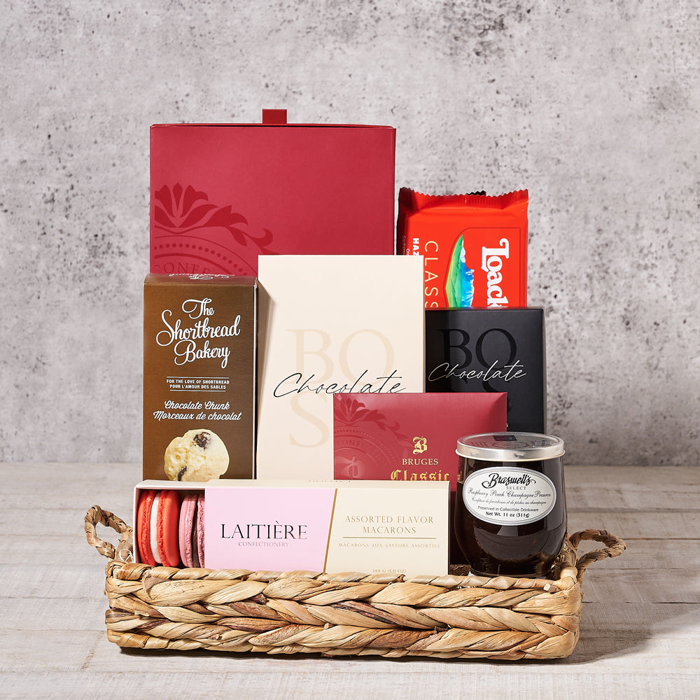 The Grandeur Celebration Sweet Treats Gift Basket, Valentine's Day gifts, chocolate gifts