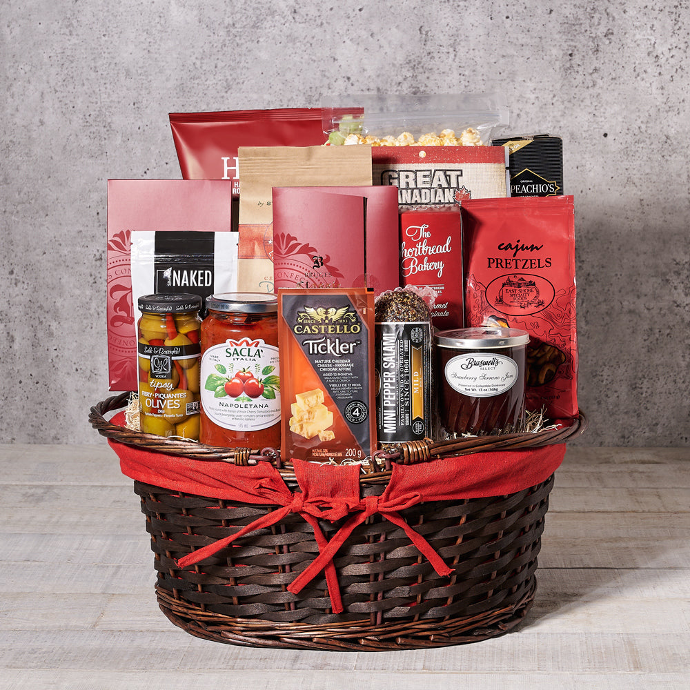 A Romantic Dinner Valentine’s Gift Basket, Valentine's Day gifts, gourmet gift baskets