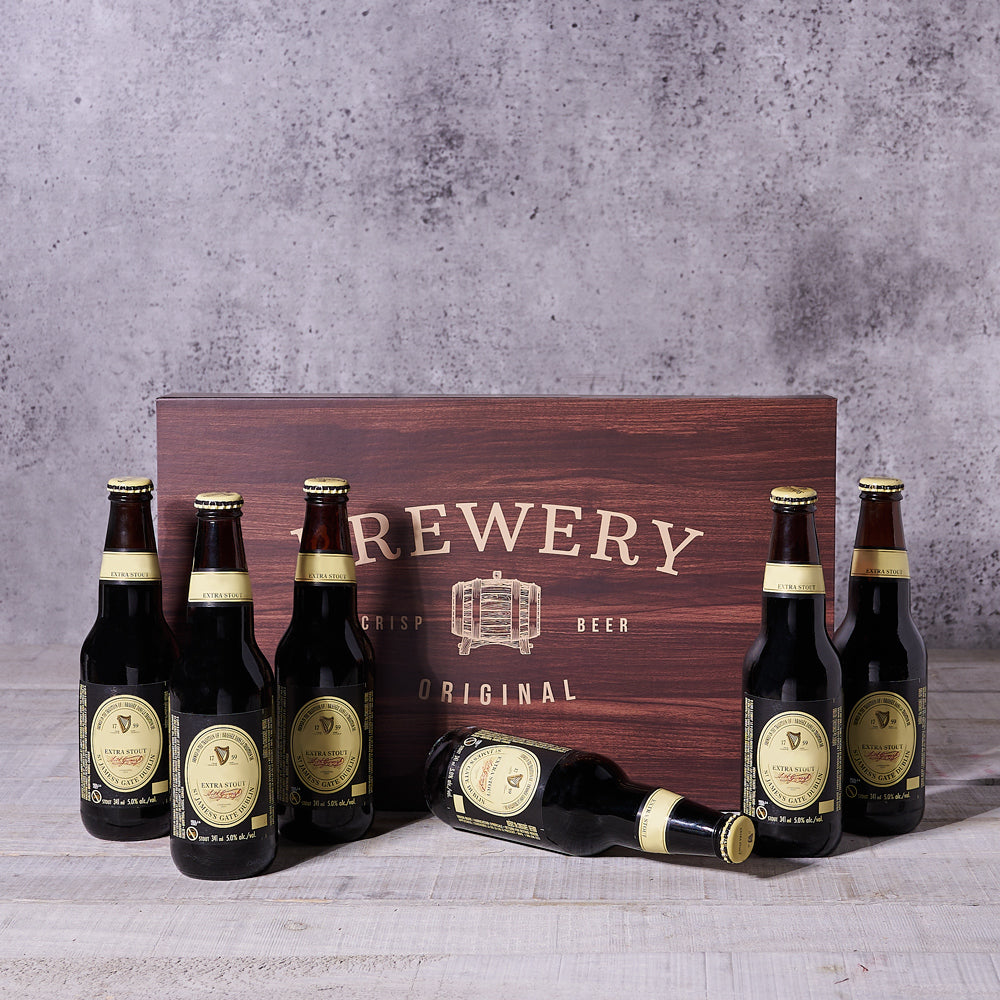 Guinness Beer Enthusiast Gift Crate, beer gift baskets, beer gift set, father's day gift set, guinness beer