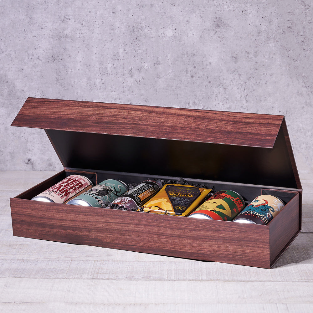 Simple Charcuterie & Craft Beer Box, beer gifts, cheese gifts, salami