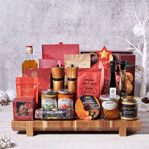 Festive Luxury Liquor Gift Board, christmas gift, christmas, gourmet gift, gourmet, holiday gift, holiday, liquor gift, liquor, pasta gift, pasta