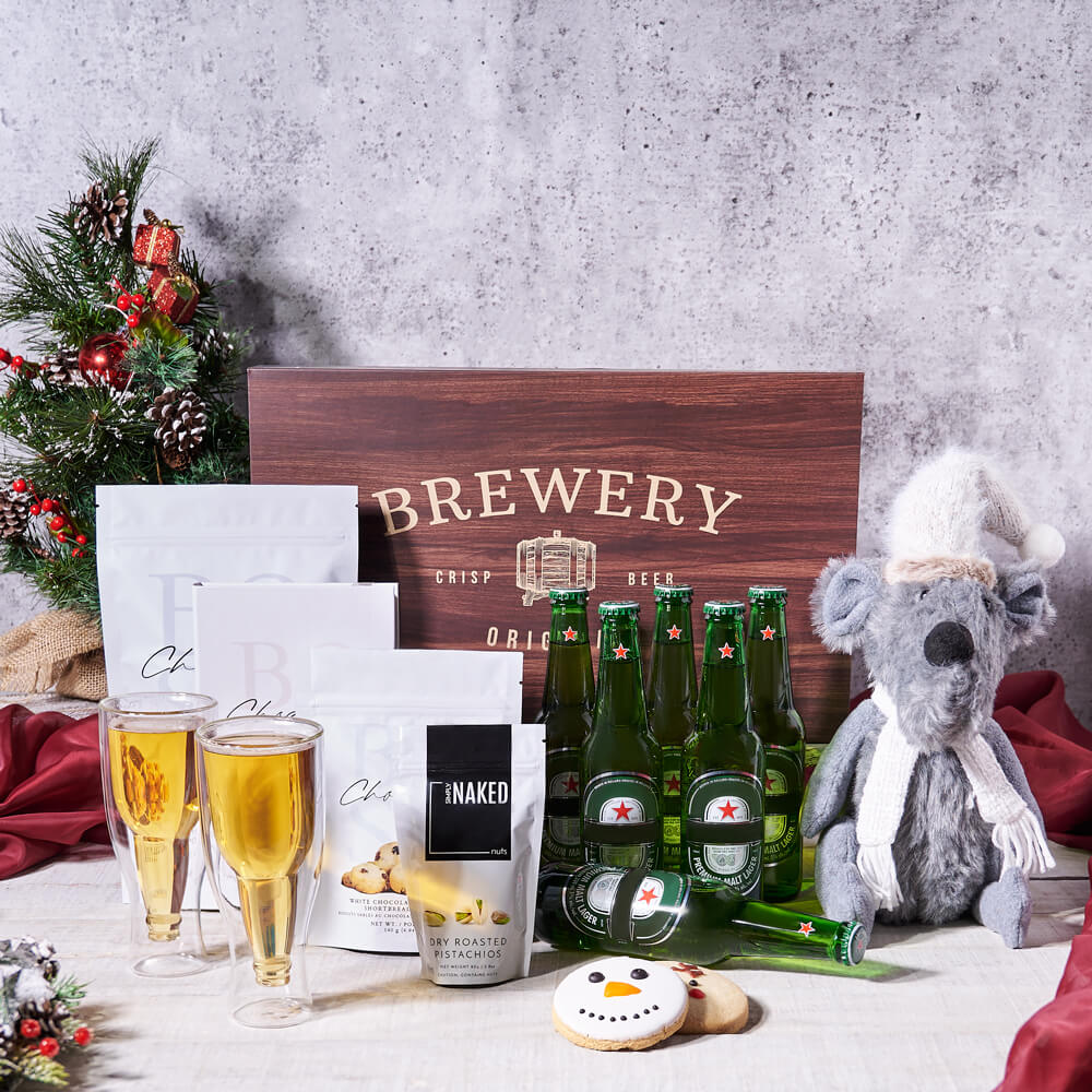 Holiday Hops Beer & Treats Box, christmas gift, christmas, holiday gift, holiday, beer gift, beer, gourmet gift, gourmet