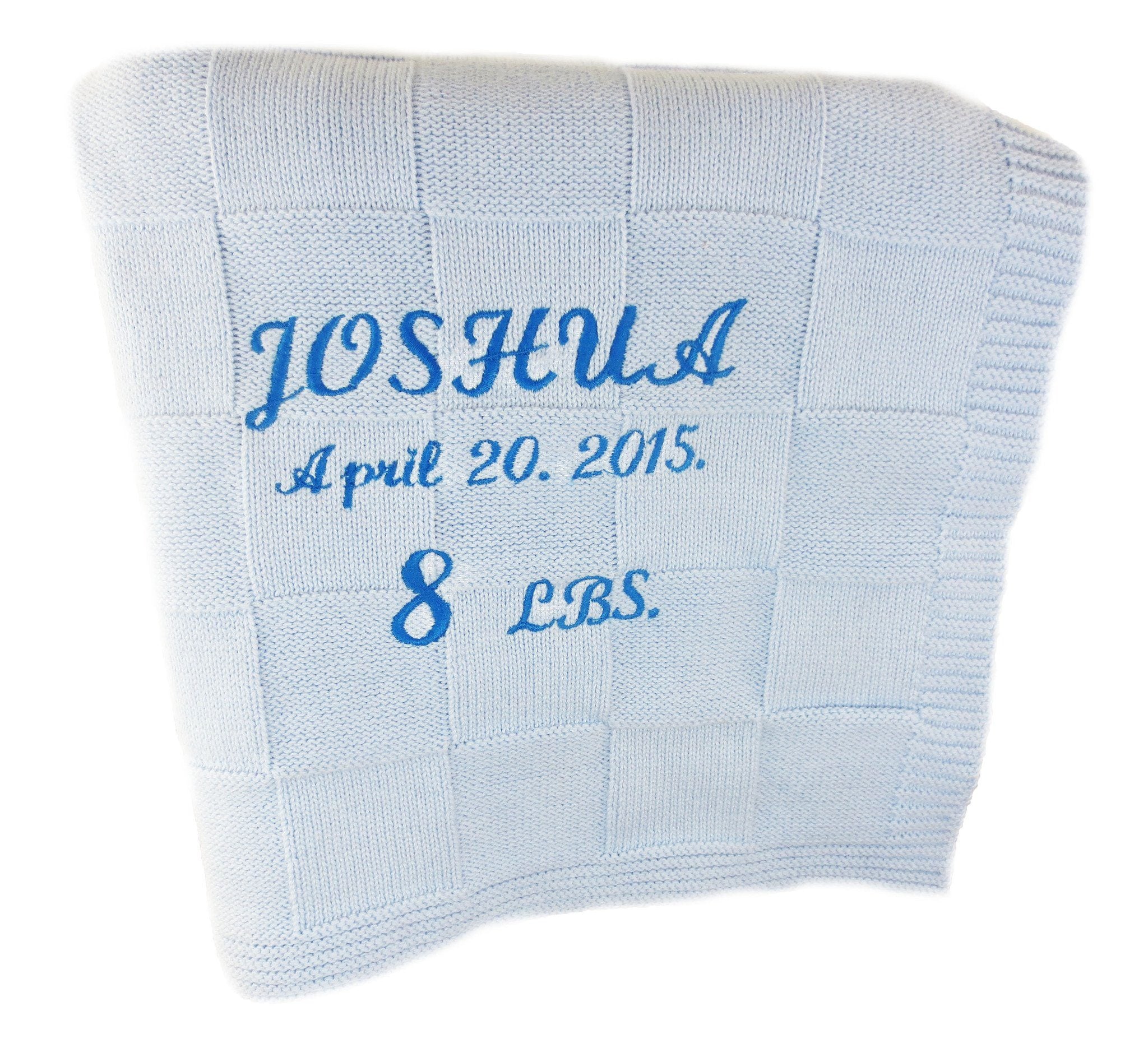 Embroidered Luxury Knitted Blanket - Pink