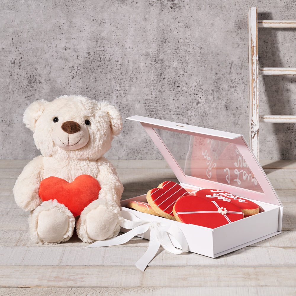 "My Heart Skips A Beat" Gift Set, Valentine's Day gifts, cookie gifts, plush gifts