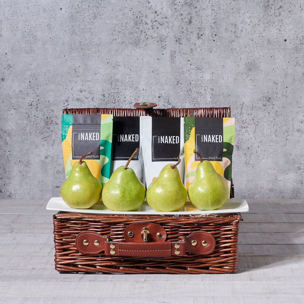 The Melrose Fruit & Nut Basket, fruit gift, fruit, fruit & nut gift, nuts, nut gift, gourmet gift, gourmet