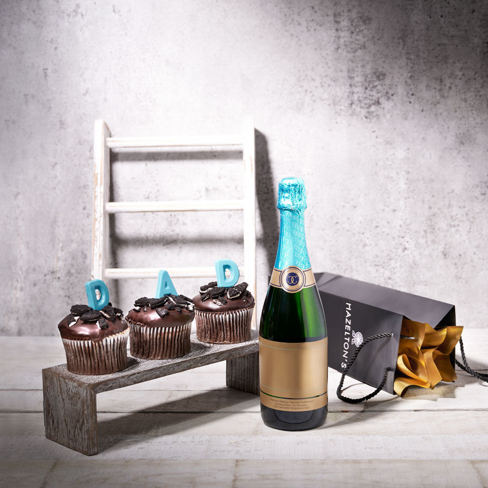 Sparkling Treats Father’s Day Gift Basket, father’s day gift baskets, gourmet gifts, gifts, champagne, father’s day