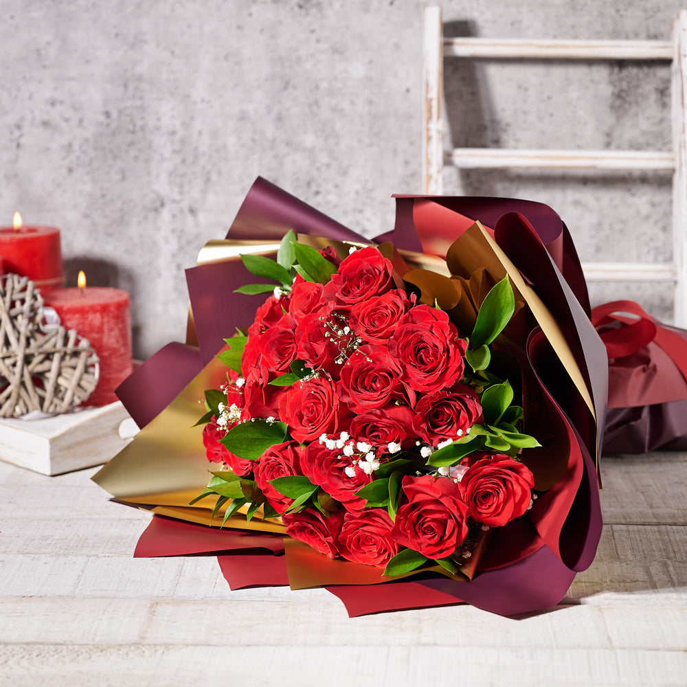 Traditional Red Rose Bouquet - Rose Gifts - Canada Delivery