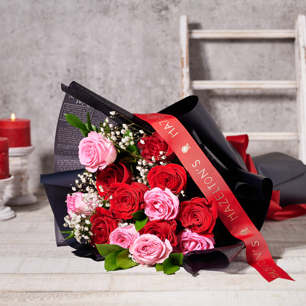 Red & Pink Rose Bouquet, Toronto Same Day Flower Delivery, Valentine's Day gifts, roses