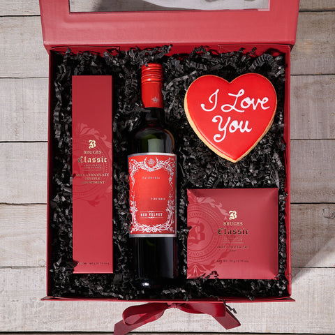 The Ardent Wine & Treat Box, Valentine's Day gifts, wine gifts, cookie gifts, chocolate gifts