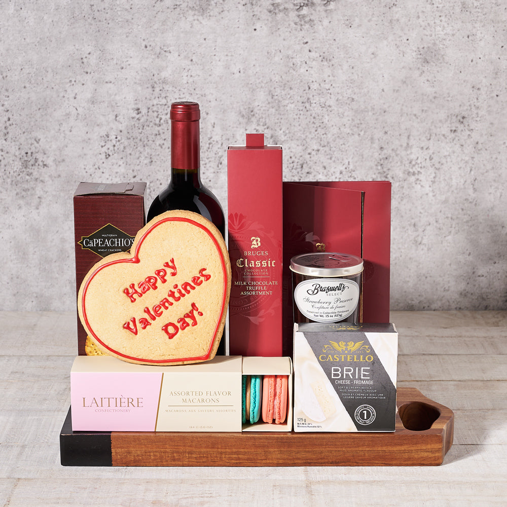 Call Me Yours Gift Basket, Valentine's Day gifts, cookie gifts, wine gifts