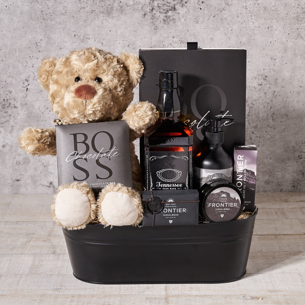 Valentine's Gift Basket for Him, Valentine's Day gifts, spa gifts, gifts for him