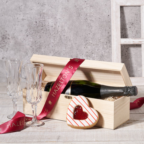 “Love Is In The Air” Champagne Gift Set, Valentine's Day gifts, sparkling wine gifts