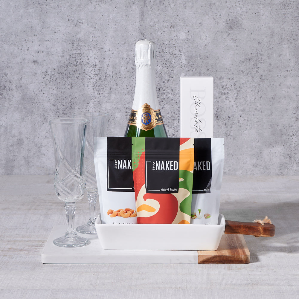 Champagne & Tantalizing Snack Gift, champagne, champagne gift, gourmet gift, gourmet, sparkling wine gift, sparkling wine