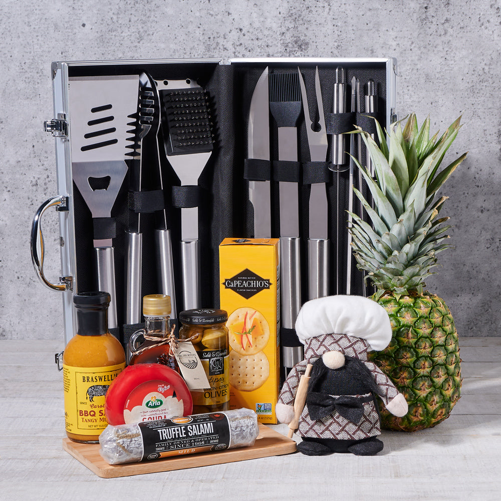 "It's Time for a Barbeque" Grilling Gift Set, gourmet gift, gourmet, grilling gift, grilling, bbq gift, bbq, barbecue gift, barbecue