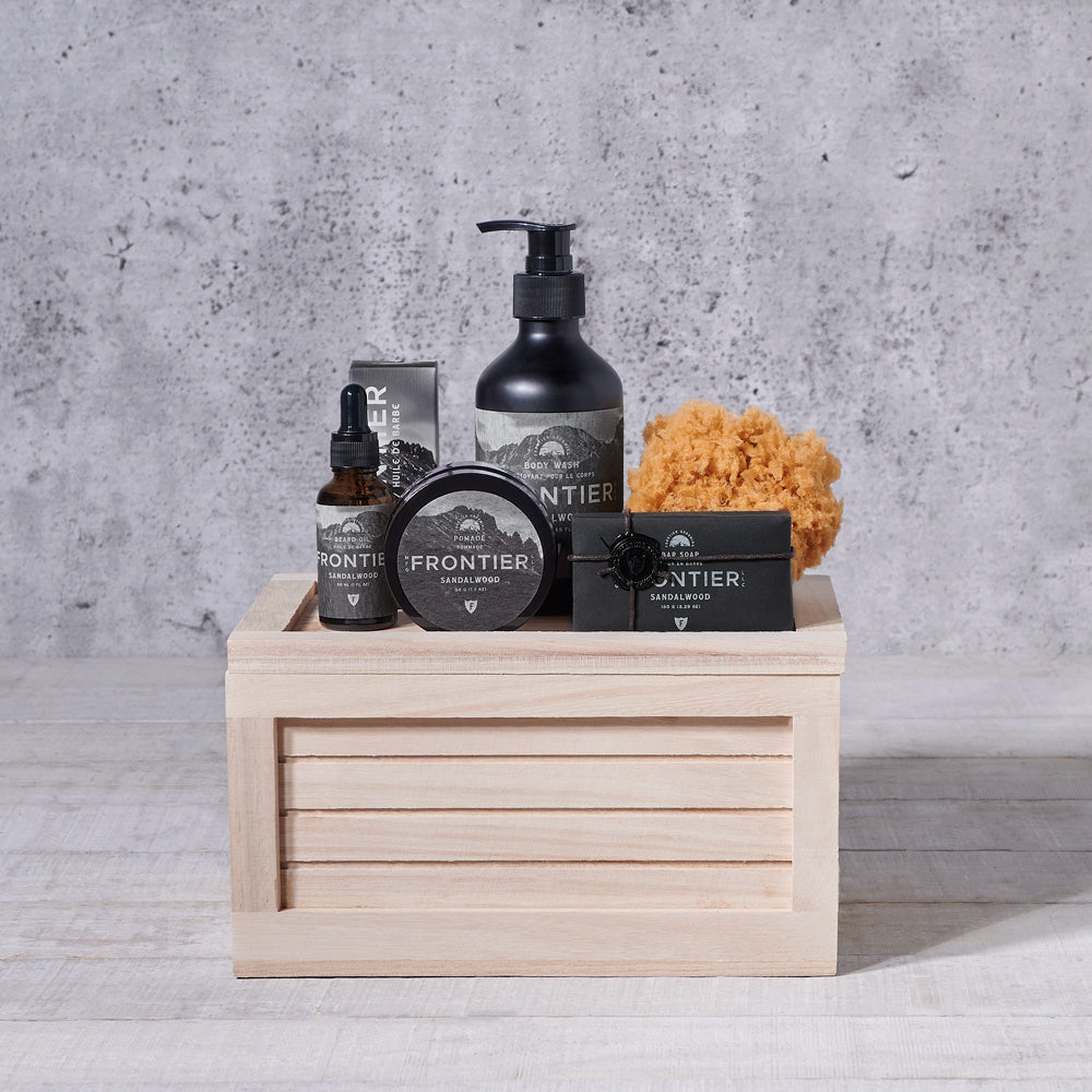 The Modern Gentleman’s Spa Crate, spa gift, spa gift basket, spa items, spa gift for him