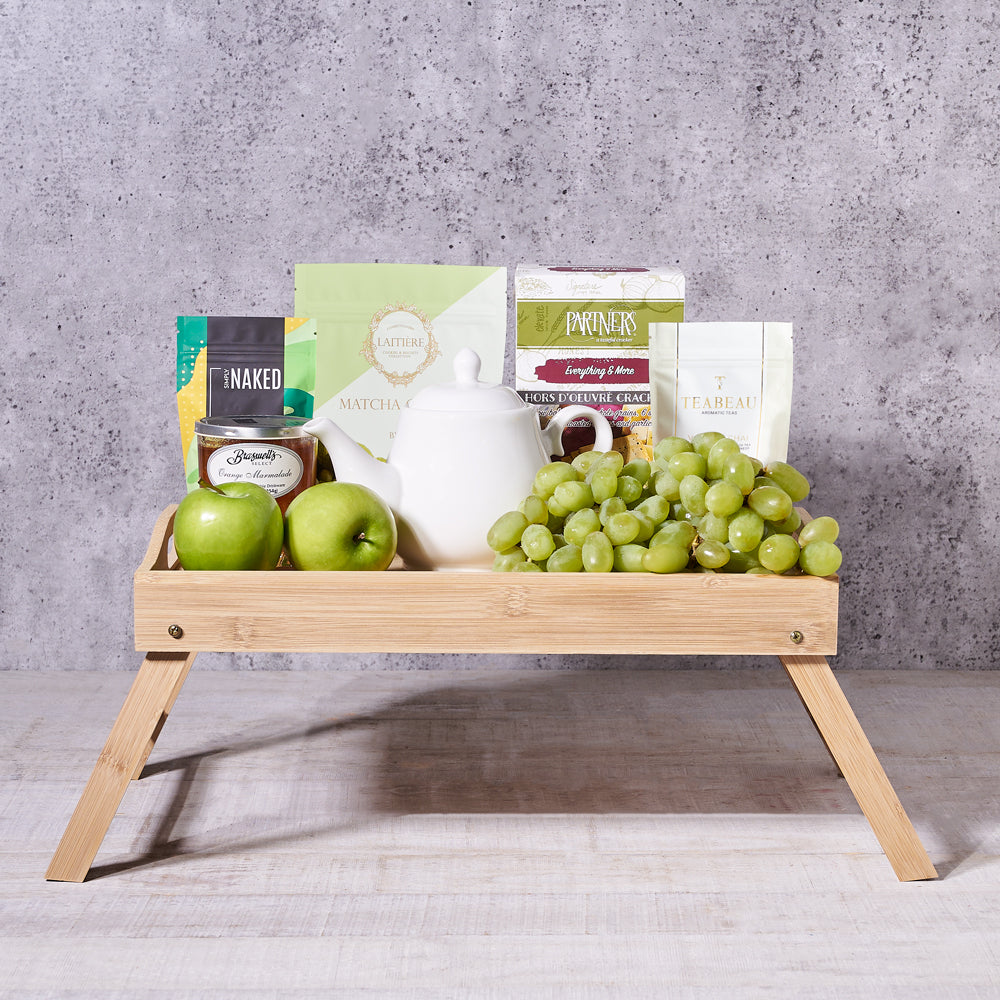 Fresh Start Tea & Fruit Bed Tray, gourmet gift, gourmet, tea gift, tea