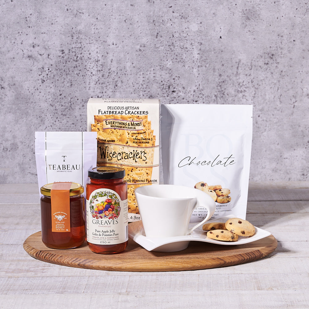 The Simple Pleasures Teatime Platter, tea gift, tea, gourmet gift, gourmet, tea time gift, tea time