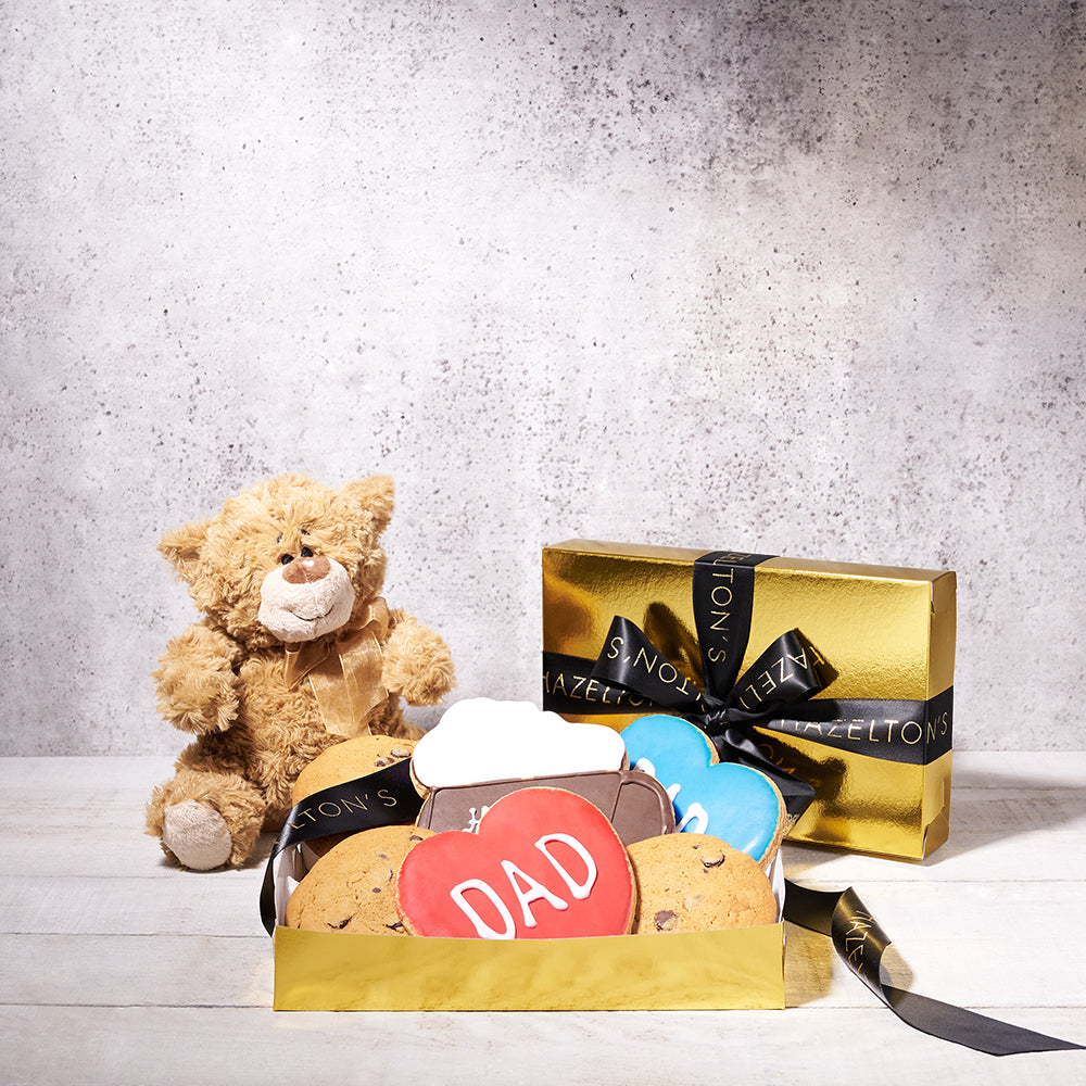Dad's Cookie "Stache" Father's Day Gift Basket, father's day gift sets, baked goods