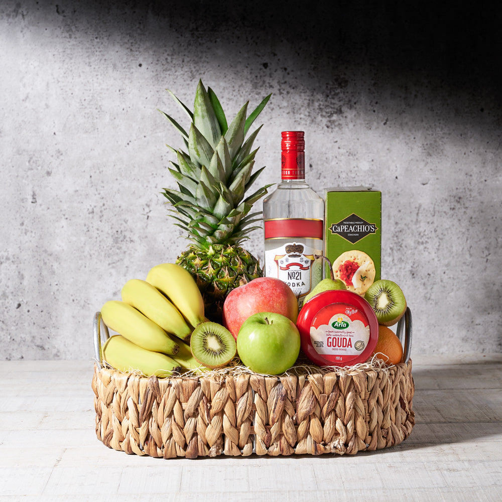 The Healthy Spirit Gift Basket, liquor gift baskets, gourmet gifts, gifts, liquor, spirits