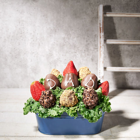 Dad’s Dozen Chocolate Covered Strawberries, gourmet gift baskets, gourmet gifts, gifts, father’s day gifts, father’s day