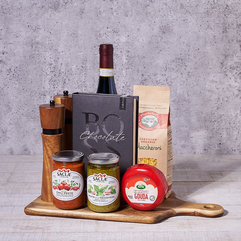 The Gourmet Dinner Date Gift Set, gourmet gift, gourmet, wine, wine gift, pasta dinner gift, pasta gift basket, Set 24664-2022