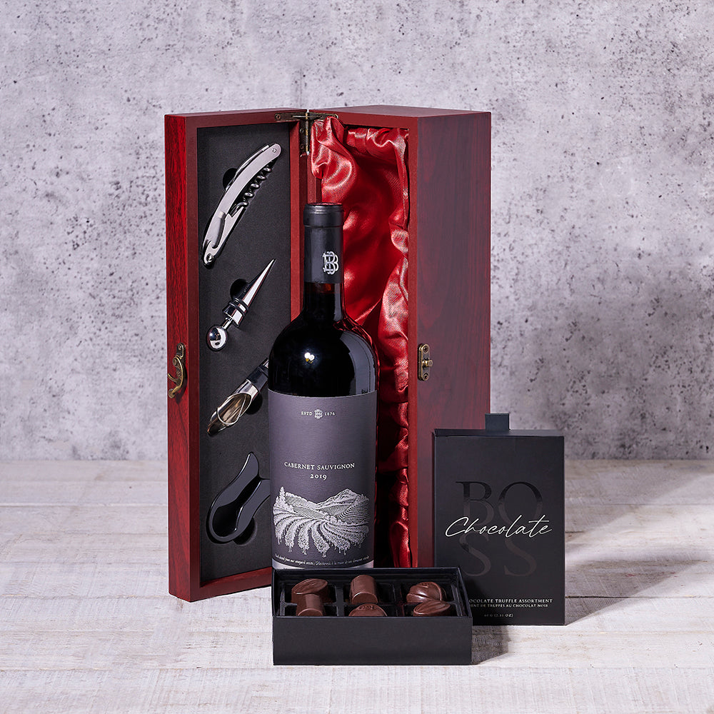 Wine Companion Accessory Gift Box, wine tools, wine, wine gift, wine pairing gift, Set 24665-2022, wine and chocolate, chocolate gift