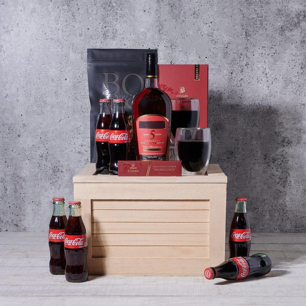 The Sweet Mixer Liquor Crate, liquor gift baskets, gourmet gifts, gifts